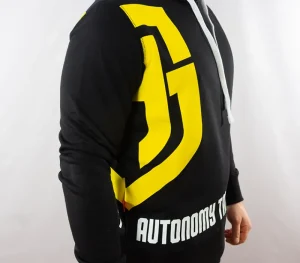Męskie Street Autonomy Bluzy>Bluza z kapturem Halfsa black/yellow 2021