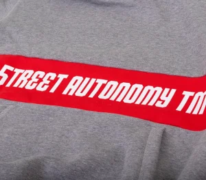 Męskie Street Autonomy Bluzy>Bluza z kapturem Glad grey/red 2021