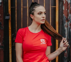 Damskie Street Autonomy Koszulki>Koszulka damska GLUE red/white 2021