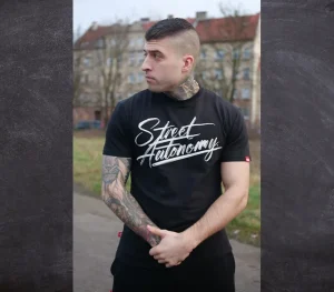 Męskie Street Autonomy Koszulki>KOSZULKA LETTER BLACK 2024