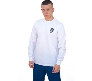 Męskie Street Autonomy Bluzy>LONGSLEEVE SMALL LOGO WRITE WHITE 2023