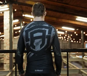 Męskie Street Autonomy Męskie>RASHGUARD LONG FORCE BLACK/GREEN 2022
