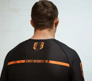 Męskie Street Autonomy Męskie>RASHGUARD LONG FAME BLACK/ORANGE 2022