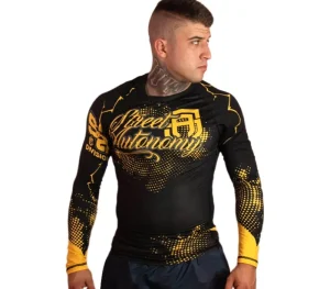 Męskie Street Autonomy Męskie>Rashguard Long Divison black/gold 2022