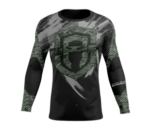 Męskie Street Autonomy Męskie>RASHGUARD LONG FORCE BLACK/GREEN 2022