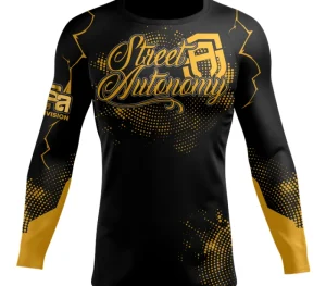 Męskie Street Autonomy Męskie>Rashguard Long Divison black/gold 2022