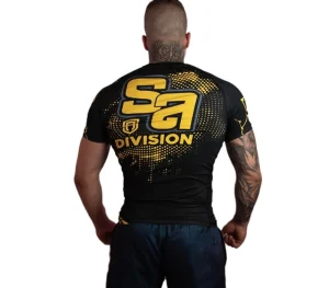 Męskie Street Autonomy Męskie>Rashguard Short Divison black/gold 2022