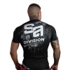 Męskie Street Autonomy Męskie>Rashguard Short Divison black/white 2022