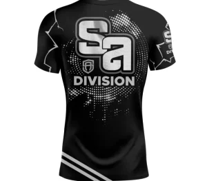 Męskie Street Autonomy Męskie>Rashguard Short Divison black/white 2022