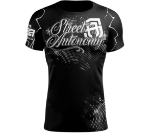 Męskie Street Autonomy Męskie>Rashguard Short Divison black/white 2022