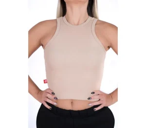 Damskie Street Autonomy Tank Top>TANK TOP DAMSKI LINEX BEIGE 2023