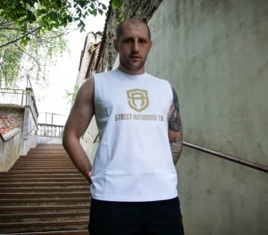 Męskie Street Autonomy Tank Top>Tank top Classic Logo white/gold 2022